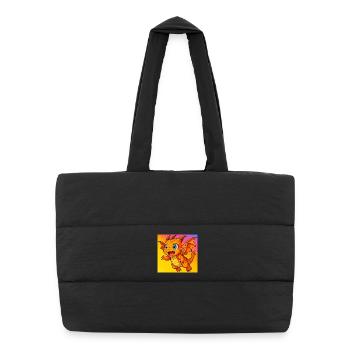 dragon - Puffer Shopping Bag - black - Front