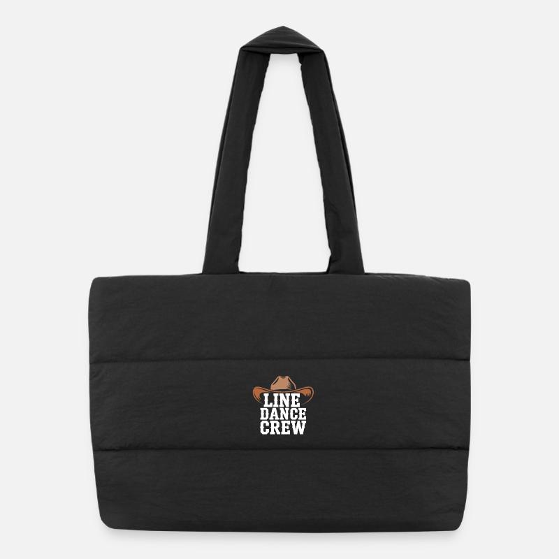 Line Dance Crew Cowboy Hat Puffer Shopping Bag