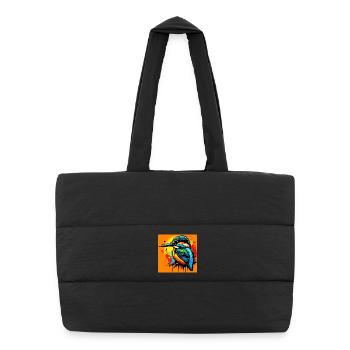 kingfisher - Puffer Shopping Bag - black - Front