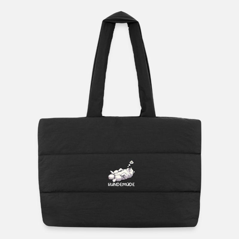 Chien Fatigué Samoyède Propriétaire Samoyède Chien Samoyède Sac shopping matelassé