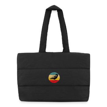 Raven crow bird - Puffer Shopping Bag - black - Front