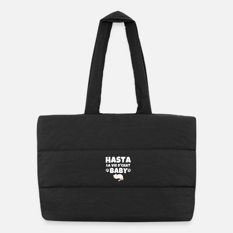 chat, amoureux des chats, chat humour Sac shopping matelassé