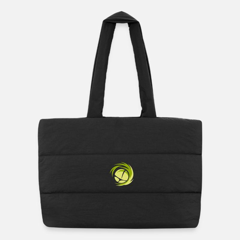 Minimalist volleyball logo Puffer Shopping Bag