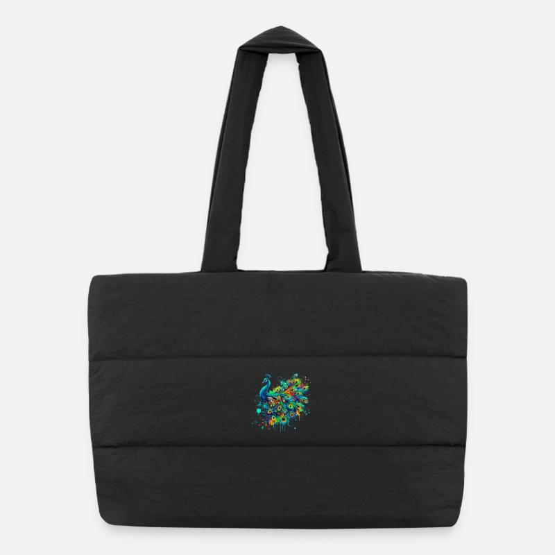 Paon - Sac shopping matelassé - noir