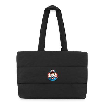 Racer with helmet - Puffer Shopping Bag - black - Front
