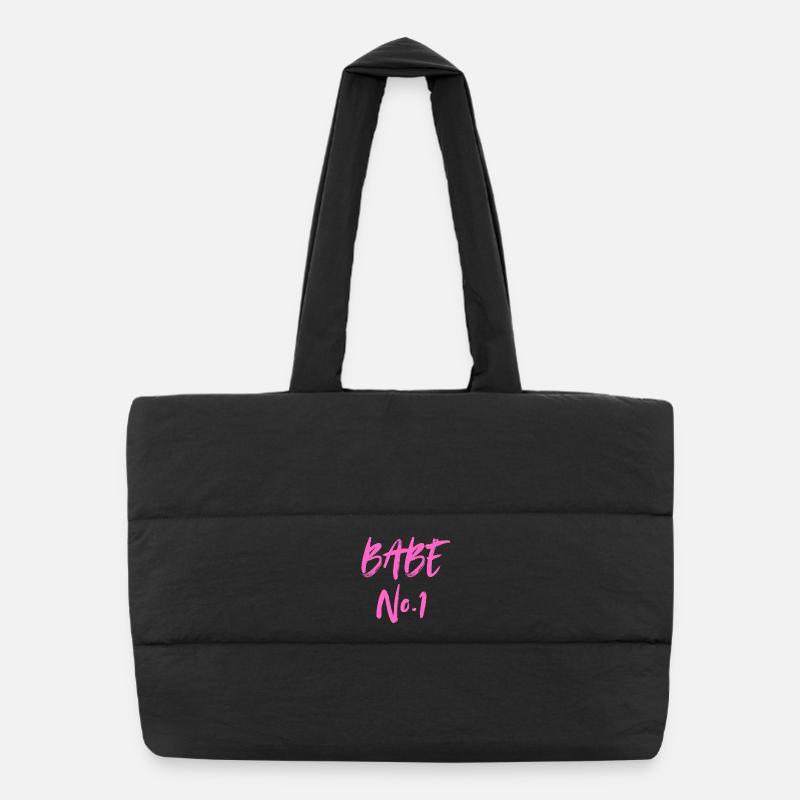 BABE n° 1 - Sac shopping matelassé - noir