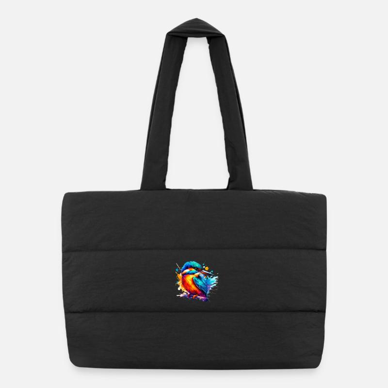 Martin-pêcheur - Sac shopping matelassé - noir