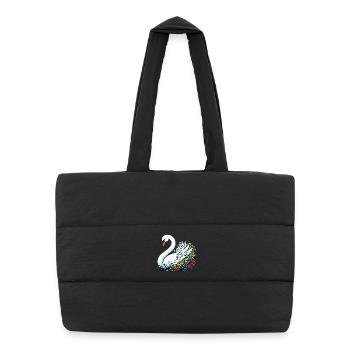 Swan - Puffer Shopping Bag - black - Front
