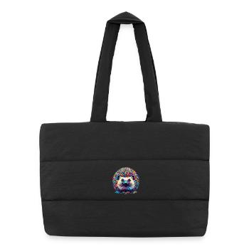 Hedgehog - Puffer Shopping Bag - black - Front