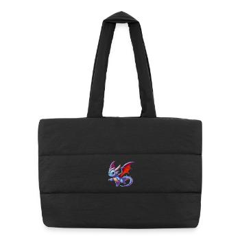 Drache - Puffer-Einkaufstasche - Schwarz - Vorne