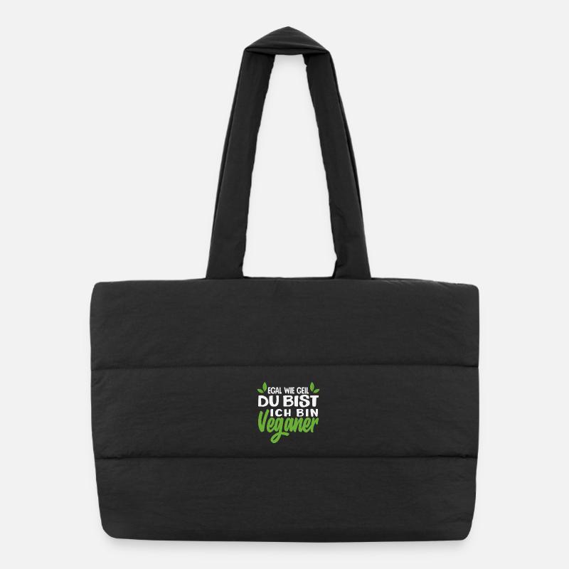 Achtung Ich Bin Veganer Lustiges Veganer Geschenk Puffer-Einkaufstasche