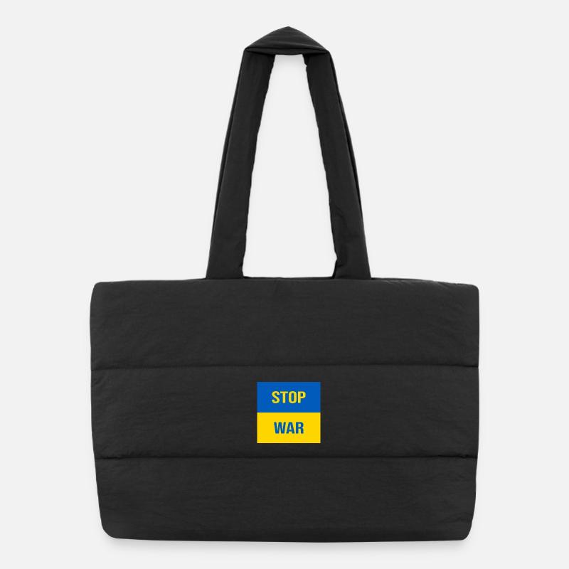 Arrêtez la guerre Sac shopping matelassé