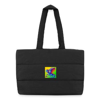 dragon - Puffer Shopping Bag - black - Front