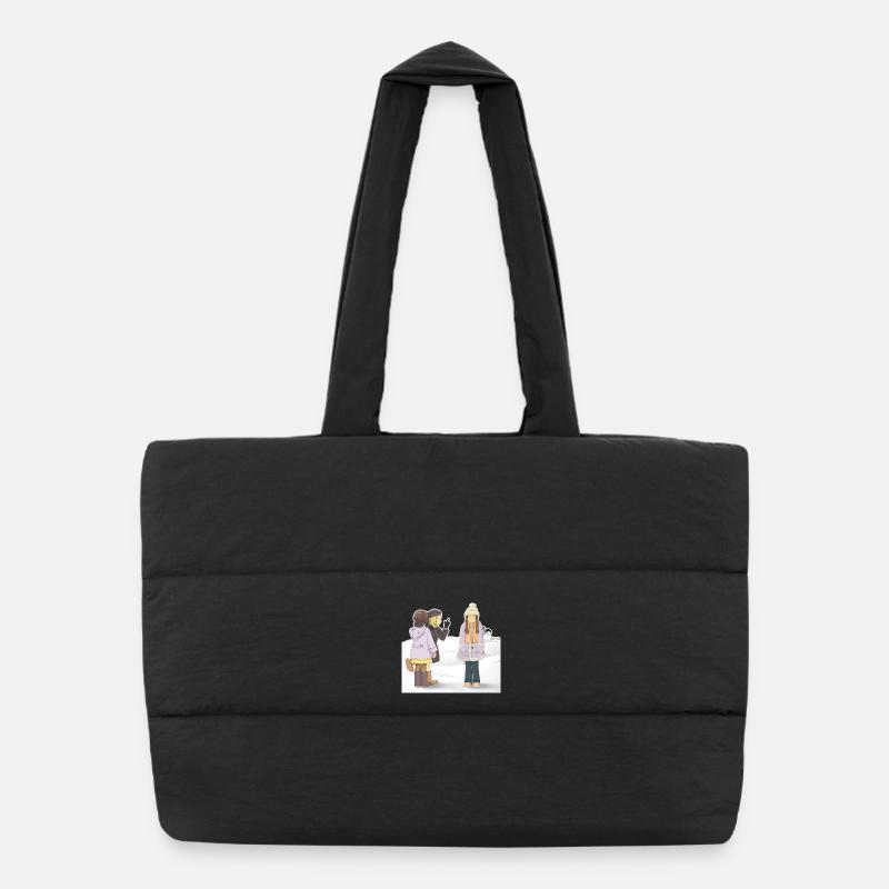 Scène d'hiver enfants Sac shopping matelassé