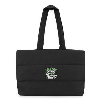 Garden allotment gardens - Puffer Shopping Bag - black - Front