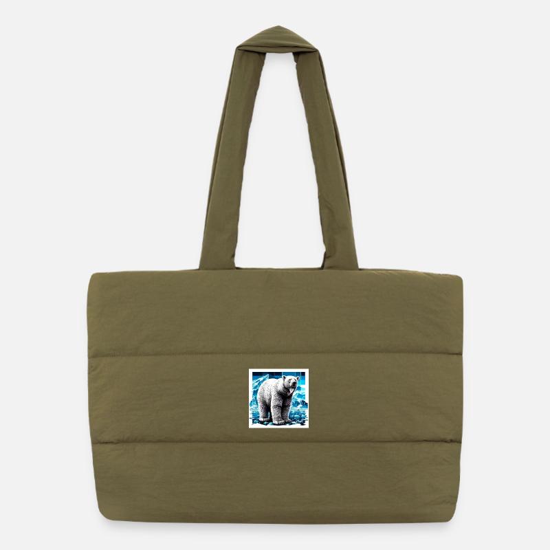polar bear Puffer Shopping Bag