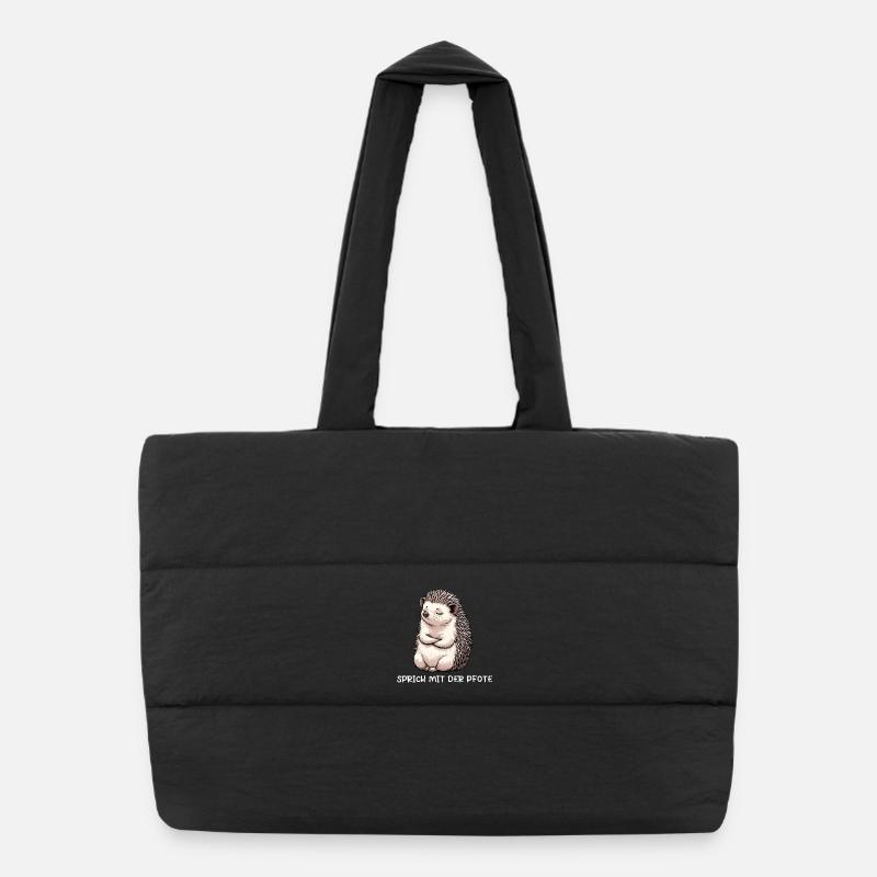 Parler avec la patte Hérisson Amoureux des hérissons Fan de hérisson Sac shopping matelassé