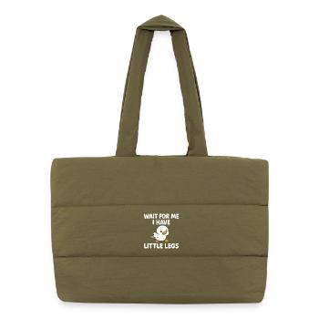 Chick Saying Meme Humor Funny Little Legs - Puffer Shopping Bag - safari green - Front