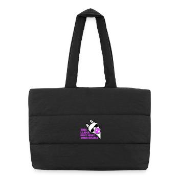 Ce lama ne veut pas de ta bulle dramatique - Sac shopping matelassé - noir - Devant