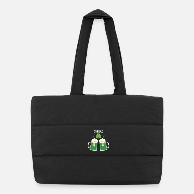 Pintes et Trèfles en Fête Sac shopping matelassé