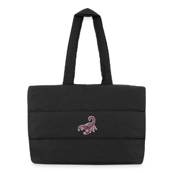 Cool Scorpio With Sunglasses - Puffer Shopping Bag - black - Front