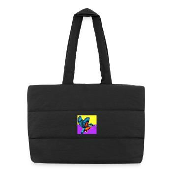 kingfisher - Puffer Shopping Bag - black - Front