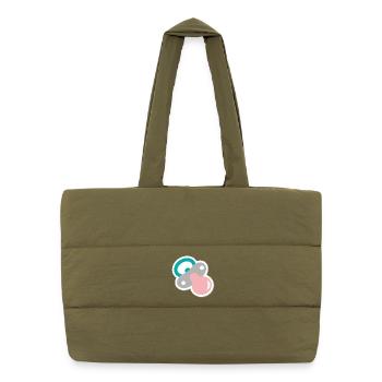 schnuller - Puffer-Einkaufstasche - safari Green - Vorne