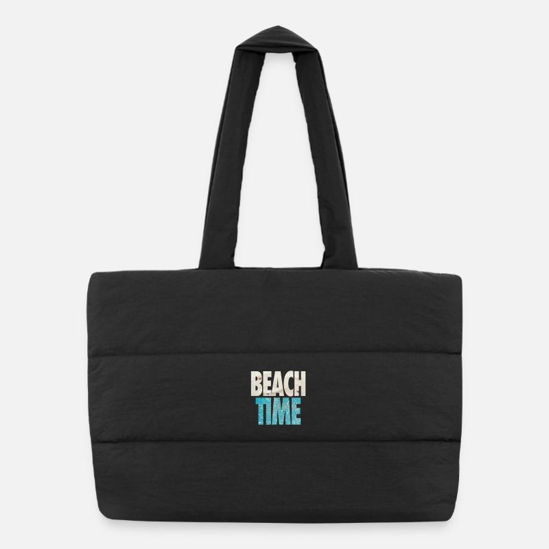 Strandzeit – Sommerferien – Meer und Sand Puffer-Einkaufstasche