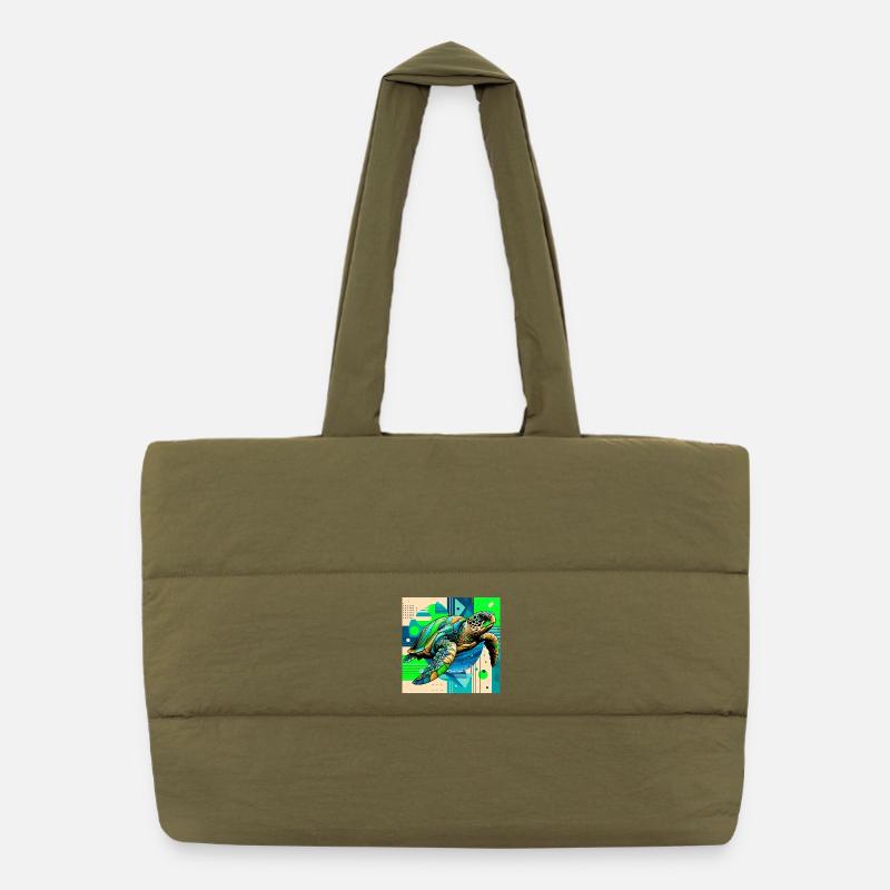 turtle Puffer Shopping Bag