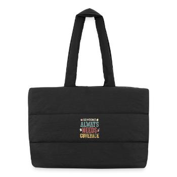 Head of the daycare center, head of the preschool - Puffer Shopping Bag - black - Front