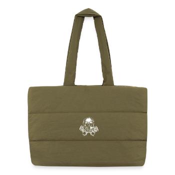 Totenkopf mit gekreuzten Tuning Kolben - Puffer-Einkaufstasche - safari Green - Vorne