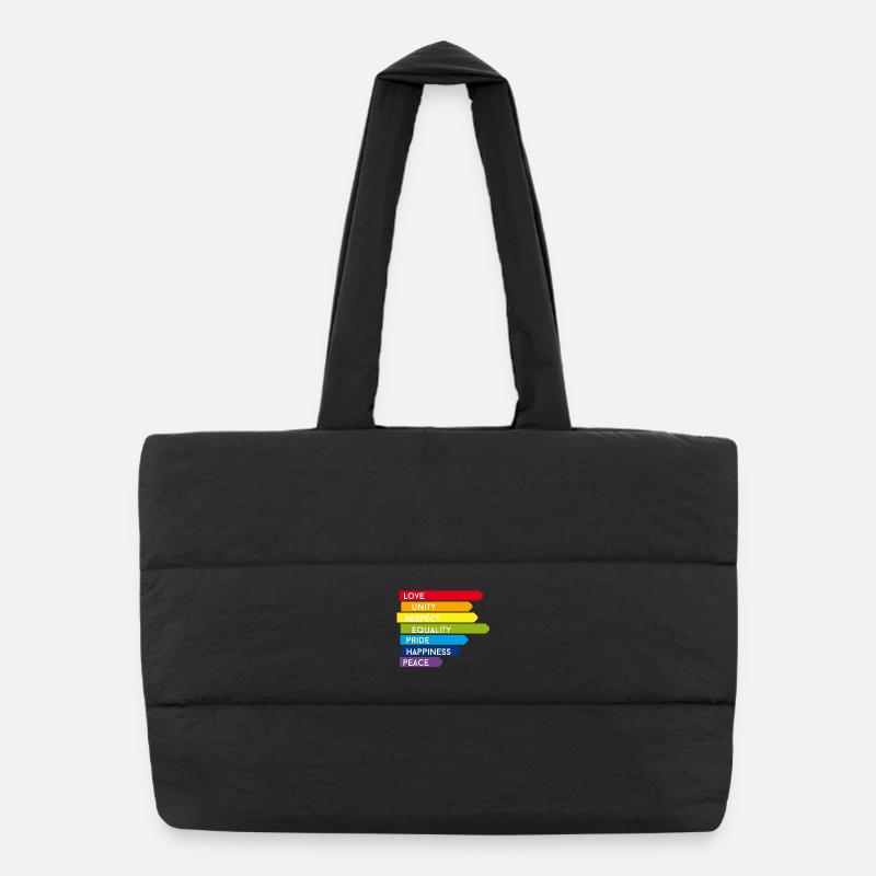 gay pride csd Regenbogen homo Parade stolz ehe lol Puffer-Einkaufstasche