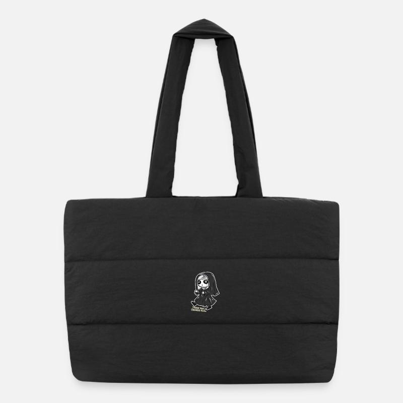 Valac Nonne Halloween Geschenk - Puffer-Einkaufstasche - Schwarz