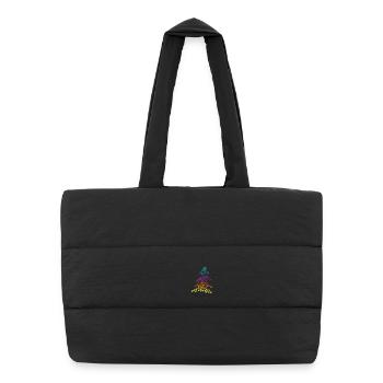 Sapin de Noël Rainbow Neon – Dots & Lights - Sac shopping matelassé - noir - Devant