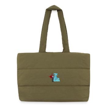 Programmeur cadeau informatique - Sac shopping matelassé - safari green - Devant