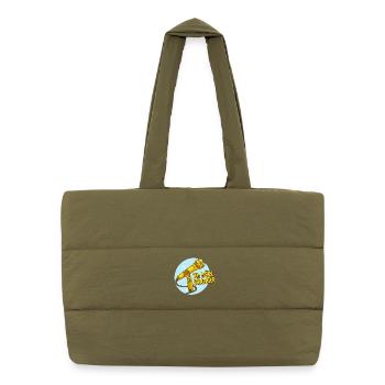 Schlager Schlagermusik Schlagerfan Mikrofon Spruch - Puffer-Einkaufstasche - safari Green - Vorne