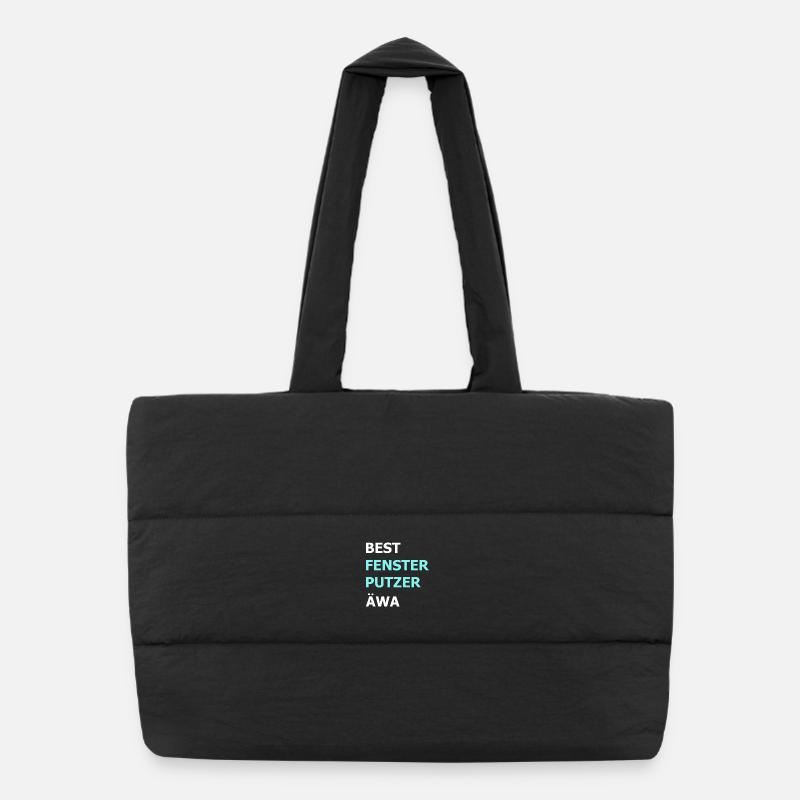 Bester Fensterputzer Reiniger Hausmann Geschenk - Puffer-Einkaufstasche - Schwarz