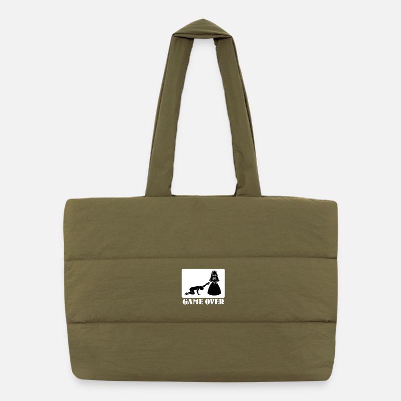 Game Over Hochzeit Statement Lustig JGA Polterer Puffer-Einkaufstasche