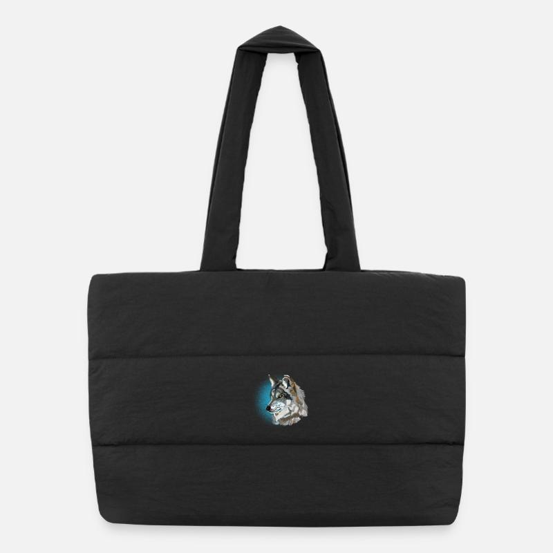 Loup - Sac shopping matelassé - noir