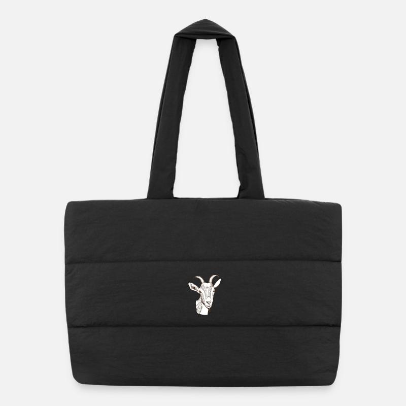 Goat Puffer Shopping Bag