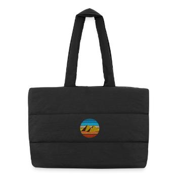 Egypte pyramide rétro idée cadeau vintage Le Caire - Sac shopping matelassé - noir - Devant