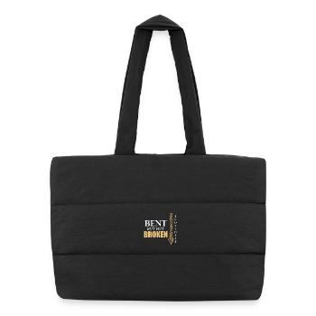 Scoliosis spine back illness gift - Puffer Shopping Bag - black - Front