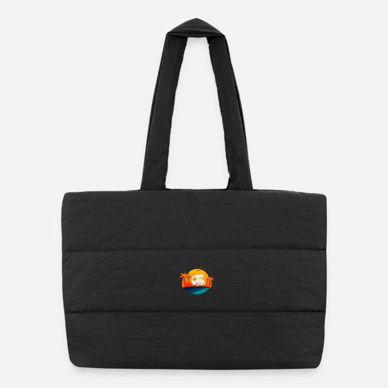 Camper Camping Puffer-Einkaufstasche