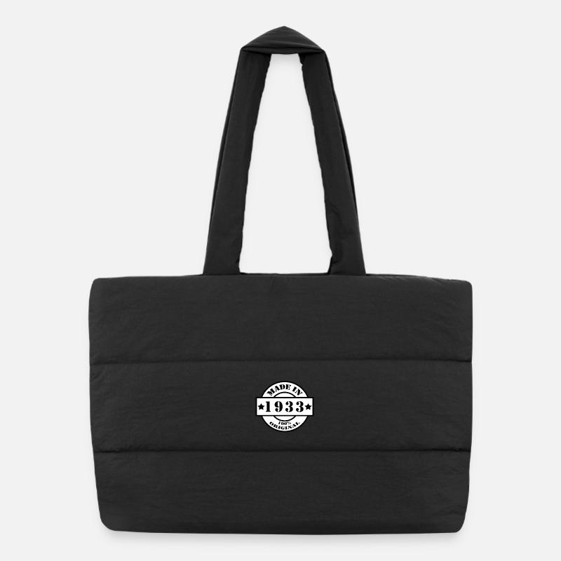 MADE IN 1933 Année de naissance Millésime Cadeau Sac shopping matelassé