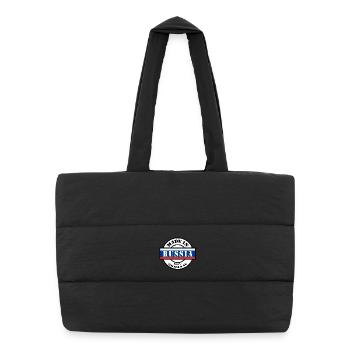 MADE IN RUSSIA, Russia, Russian Federation - Puffer Shopping Bag - black - Front