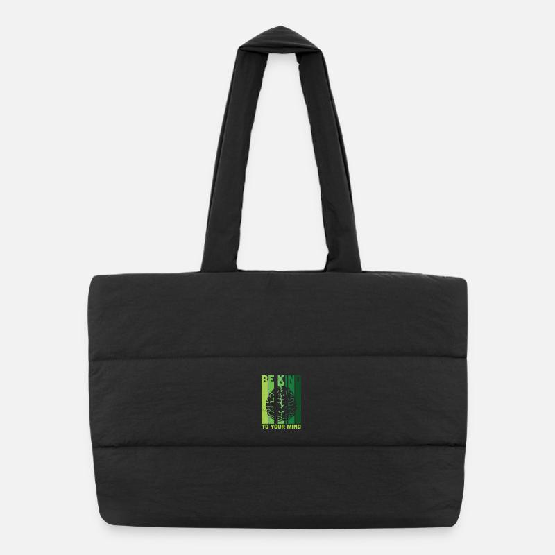 Be Kind To Your Mind Mental Health Puffer Shopping Bag