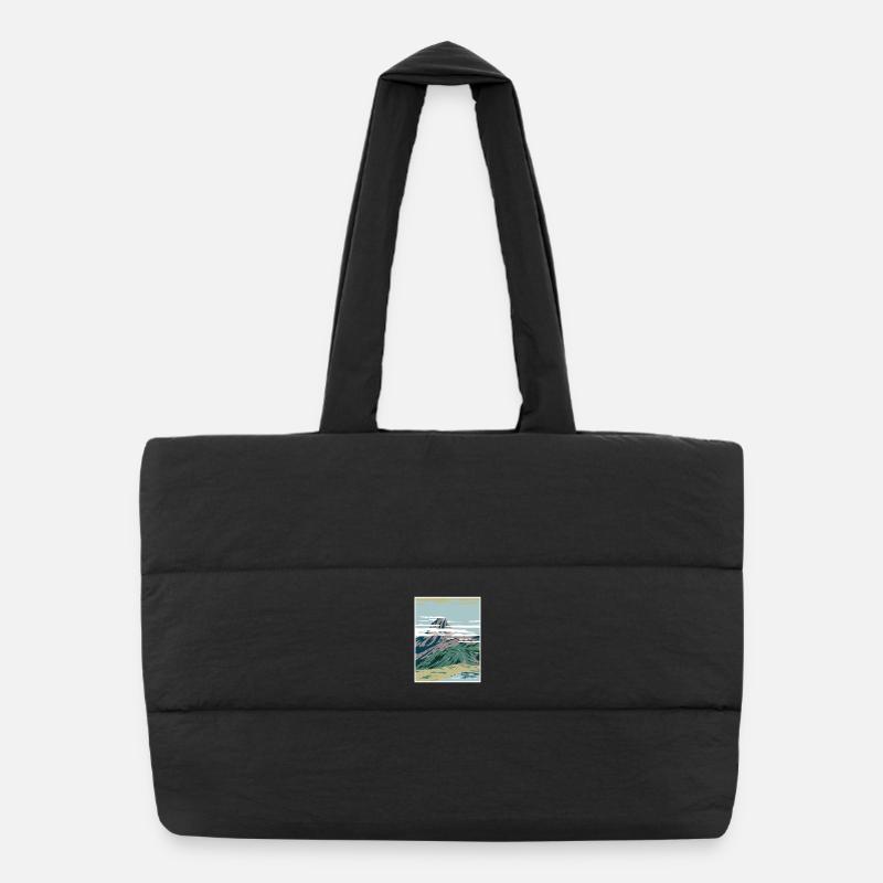 Pyrenees National Park WPA Poster Art Deco Puffer Shopping Bag