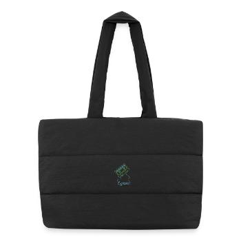Eighties Cassette Tape 80s Retro - Puffer Shopping Bag - black - Front