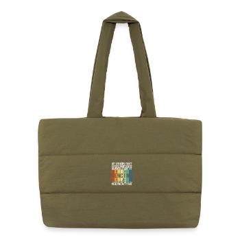 Fencing Sport Pun For Fencers - Puffer Shopping Bag - safari green - Front