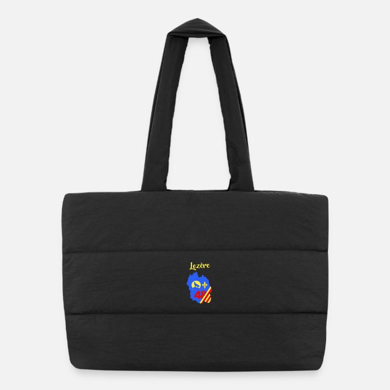 Lozère - Sac shopping matelassé - noir